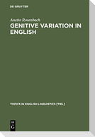 Genitive Variation in English