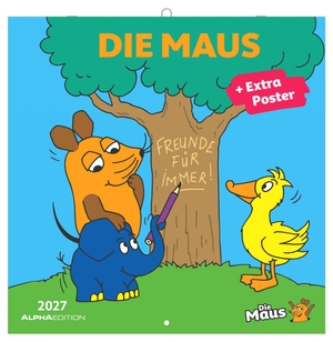 Neumann Verlage GmbH & Co KG (Hrsg.). Die Maus 2027 - Wandkalender 30x30 cm (30x60 cm geöffnet) mit Notizkalendarium, 12 Illustrationen und Extra Poster. Neumann Verlage GmbH & Co, 2026.