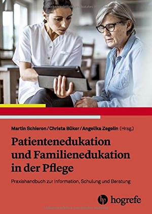 Schieron, Martin / Christa Büker et al (Hrsg.). Patientenedukation und Familienedukation - Praxishandbuch zur Information, Schulung und Beratung. Hogrefe AG, 2021.