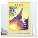 Paris - Impressionen aus der Stadt der Liebe (hochwertiger Premium Wandkalender 2024 DIN A2 hoch), Kunstdruck in Hochglanz