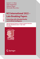 HCI International 2022 ¿ Late Breaking Papers: Interacting with eXtended Reality and Artificial Intelligence