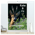 Rehe & Co / Planer (hochwertiger Premium Wandkalender 2024 DIN A2 hoch), Kunstdruck in Hochglanz