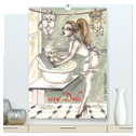 SEXY DOLLS - süße Pin-up Illustrationen, Zeichnungen, Grafiken und Malerei der Marke "Burlesque up your wall" von Sara Horwath (hochwertiger Premium Wandkalender 2025 DIN A2 hoch), Kunstdruck in Hochglanz