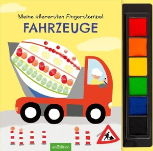Meine allerersten Fingerstempel Fahrzeuge - Mit 6 Stempelfarben und bunten Vorlagen. Ars Edition GmbH, 2025.