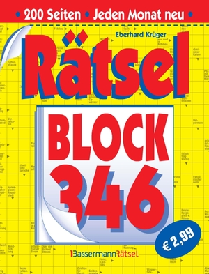 Krüger, Eberhard. Rätselblock 346 (5 Exemplare à 2,99 EUR). Bassermann, Edition, 2026.