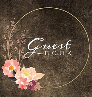 Murre Book Decor. Guest Book - Watercolor Flowers Brown Rustic Hardcover Guestbook Blank No Lines 64 Pages Keepsake Memory Book Sign In Registry for a Wedding Birthday Anniversary Christening Engagement Party. Murre Book Decor, 2020.