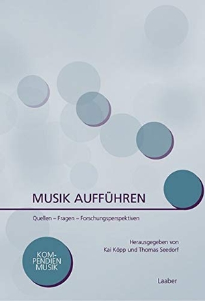Köpp, Kai / Thomas Seedorf (Hrsg.). Musik aufführen - Quellen - Fragen - Forschungsperspektiven. Laaber Verlag, 2020.