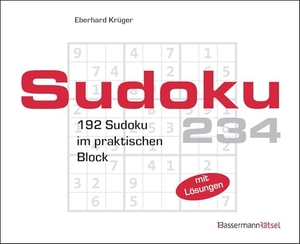 Krüger, Eberhard. Sudokublock 234 (5 Exemplare à 2,99 EUR) - 192 Sudoku im praktischen Block. Bassermann, Edition, 2025.