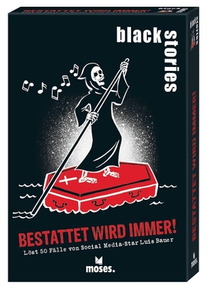 Hartmann, Holger / Berger M. A., Nicola et al. black stories Bestattet wird immer!. moses. Verlag GmbH, 2026.