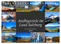 Ausflugsziele im Land Salzburg (Tischkalender 2025 DIN A5 quer), CALVENDO Monatskalender