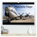 Historische Flieger (hochwertiger Premium Wandkalender 2024 DIN A2 quer), Kunstdruck in Hochglanz