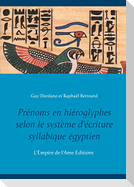 Prénoms en hiéroglyphes selon le système d'écriture syllabique égyptien