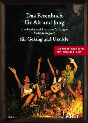 Das Fetenbuch für Alt und Jung - 100 Lieder und Hits zum Mitsingen, leicht arrangiert für Gesang und Ukulele. Gesang und Ukulele. Liederbuch.. Schott Music, 2015.