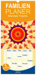 Familienplaner 2024 - Mandala Träume mit 5 Spalten (Wandkalender, 21 x 45 cm) CALVENDO