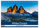 Wildes Europa (Tischkalender 2025 DIN A5 quer), CALVENDO Monatskalender