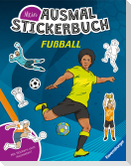 Ravensburger Mein Ausmalstickerbuch Fußball - Großes Buch mit über 300 Stickern, viele Sticker zum Ausmalen