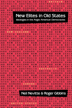 Nevitte, Neil / Roger Gibbins. New Elites in Old States - Ideologies in the Anglo-American Democracies. Oxford University Press Canada, 1991.