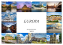 Europa Die Hauptstädte (Wandkalender 2025 DIN A2 quer), CALVENDO Monatskalender