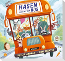 Hasen rasen mit dem Bus