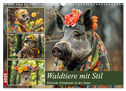 Waldtiere mit Stil. Tierische Trendsetter in der Natur (Wandkalender 2025 DIN A3 quer), CALVENDO Monatskalender