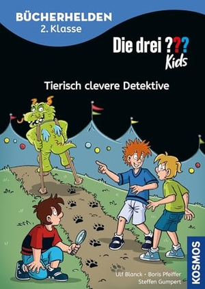 Blanck, Ulf / Boris Pfeiffer. Die drei ??? Kids, Bücherhelden 2. Klasse, Tierisch clevere Detektive - Gut lesen können - Erstlesebuch ab 7 Jahren, spannende Detektivabenteuer im Doppelpack mit Justus, Peter und Bob. Franckh-Kosmos, 2026.