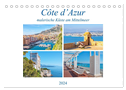 Côte d¿Azur - malerische Küste am Mittelmeer (Tischkalender 2024 DIN A5 quer), CALVENDO Monatskalender