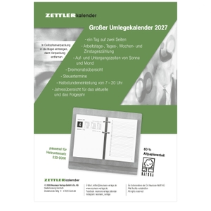 Neumann Verlage GmbH & Co KG (Hrsg.). Umlegkalender 1T/2S 10,5x14,2 2027. Neumann Verlage GmbH & Co, 2026.