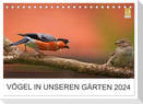 Vögel in unseren Gärten 2024 (Tischkalender 2024 DIN A5 quer), CALVENDO Monatskalender