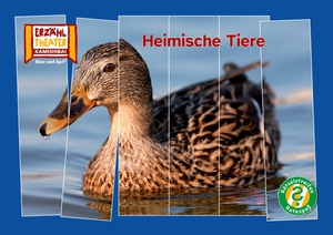 Rätselstreifen Ratespaß: Heimische Tiere / Kamishibai Bildkarten - 16 Fotobildkarten für das Erzähltheater. Hase und Igel Verlag GmbH, 2026.