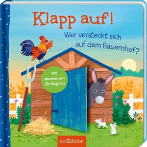 Bruns, Elena. Klapp auf! Wer versteckt sich auf dem Bauernhof? - Mit spannenden 3D-Klappen. Ars Edition GmbH, 2024.