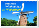 Besondere Windmühlen am Niederrhein (Tischkalender 2024 DIN A5 quer), CALVENDO Monatskalender