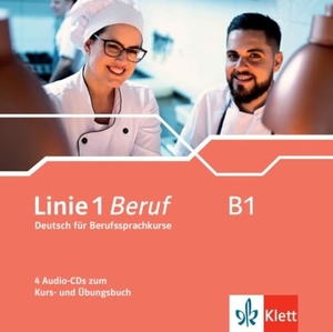 Fügert, Nadja / Grosser, Regine et al. Linie 1 Beruf B1. 4 Audio-CDs zum Kurs- und Übungsbuch - Deutsch für Berufssprachkurse. 4 Audio-CDs zum Kurs- und Übungsbuch. Klett Sprachen GmbH, 2024.