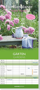 Gärten 2025 Familienplaner - Wandkalender - Familienkalender - 19,5x45