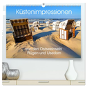 Küstenimpressionen von den Ostseeinseln Rügen und Usedom (hochwertiger Premium Wandkalender 2025 DIN A2 quer), Kunstdruck in Hochglanz