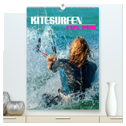Kitesurfen - Fun pur (hochwertiger Premium Wandkalender 2024 DIN A2 hoch), Kunstdruck in Hochglanz