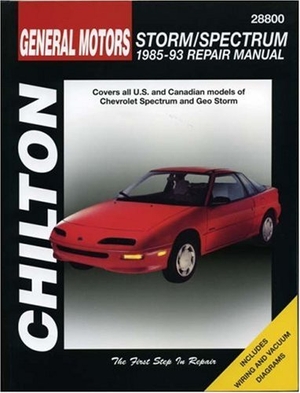 Chilton Automotive Books / The Nichols/Chilton et al. GM Storm and Spectrum, 1985-93 Chevrolet Spectrum/Geo Storm. Cengage Learning, 1993.