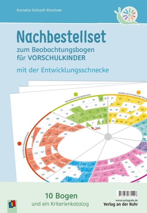 Schlaaf-Kirschner, Kornelia. Nachbestellset zum Beobachtungsbogen für Vorschulkinder - mit der Entwicklungsschnecke (10 Bogen und ein Kriterienkatalog) - aktualisierte, überarbeitete Ausgabe. Verlag an der Ruhr GmbH, 2026.