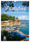 Portofino - Im Herzen der italienischen Riviera!! (Wandkalender 2024 DIN A3 hoch), CALVENDO Monatskalender