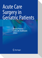 Acute Care Surgery in Geriatric Patients