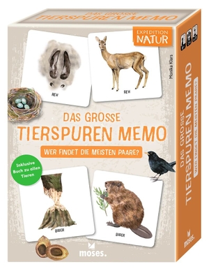 Klars, Dipl. Grafik-Designerin. Das große Tierspuren Memo. moses. Verlag GmbH, 2026.