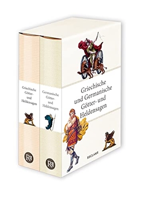 Tetzner, Reiner / Uwe Wittmeyer. Griechische und Germanische Götter- und Heldensagen - Nach den Quellen neu erzählt von Reiner Tetzner und Uwe Wittmeyer. Zwei Bände im Schuber. Reclam Philipp Jun., 2021.