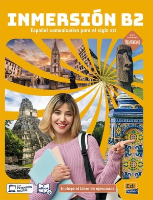 Edinumen, Editorial (Hrsg.). Inmersión B2. Libro del estudiante + Libro de ejercicios + Code - Español communicativo para el siglo XXI.Con la metodología Frecuencias / Libro del estudiante + Libro de ejercicios + Code. Hueber Verlag GmbH, 2026.