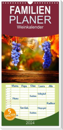 Familienplaner 2024 - Weinkalender mit 5 Spalten (Wandkalender, 21 x 45 cm) CALVENDO