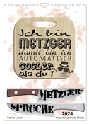 Metzger-Sprüche (Wandkalender 2024 DIN A4 hoch), CALVENDO Monatskalender