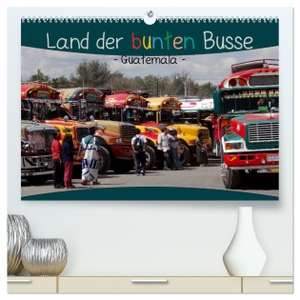 Flori0, Flori. Land der bunten Busse - Guatemala (hochwertiger Premium Wandkalender 2024 DIN A2 quer), Kunstdruck in Hochglanz - "Camionetas" - landestypische guatemaltekische Busse. Calvendo Verlag, 2023.