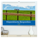 Majestetische Alpenwelt (hochwertiger Premium Wandkalender 2025 DIN A2 quer), Kunstdruck in Hochglanz