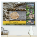 Conques ist eine wichtige Station am französischen Jakobsweg (hochwertiger Premium Wandkalender 2024 DIN A2 quer), Kunstdruck in Hochglanz