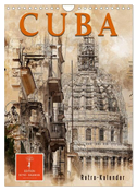 Cuba Retro Kalender (Wandkalender 2024 DIN A4 hoch), CALVENDO Monatskalender