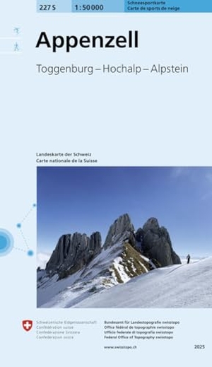 Bundesamt für Landestopografie swisstopo (Hrsg.). 227S Appenzell Schneesportkarte - Toggenburg - Hochhalp - Alpstein. Bundesamt für Landestopog, 2026.