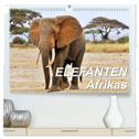 Elefanten Afrikas (hochwertiger Premium Wandkalender 2024 DIN A2 quer), Kunstdruck in Hochglanz